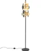 moderne_vloerlamp_grijsgo_1.webp Shop Straluma Moderne vloerlamp grijs/goud met amber glas