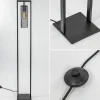 Store Straluma Moderne vloerlamp mat zwart metaal