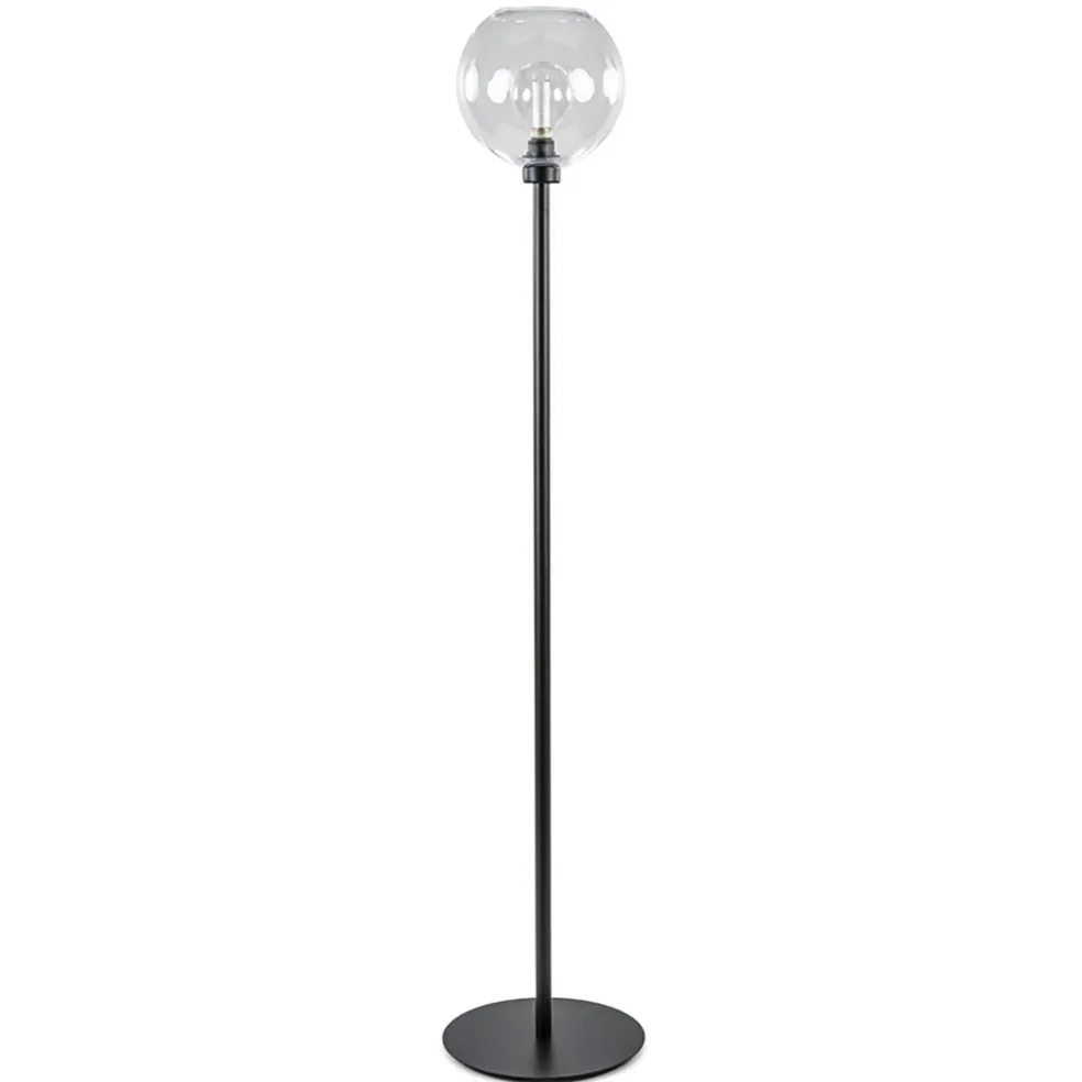 moderne_vloerlamp_zwart_m_0-2.webp Shop Straluma Moderne vloerlamp zwart met helder glazen kap