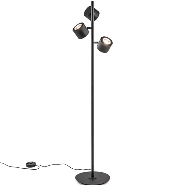 moderne_vloerlamp_zwart_m_1-1.webp Best Sale Straluma Moderne vloerlamp zwart met verstelbare LED spots