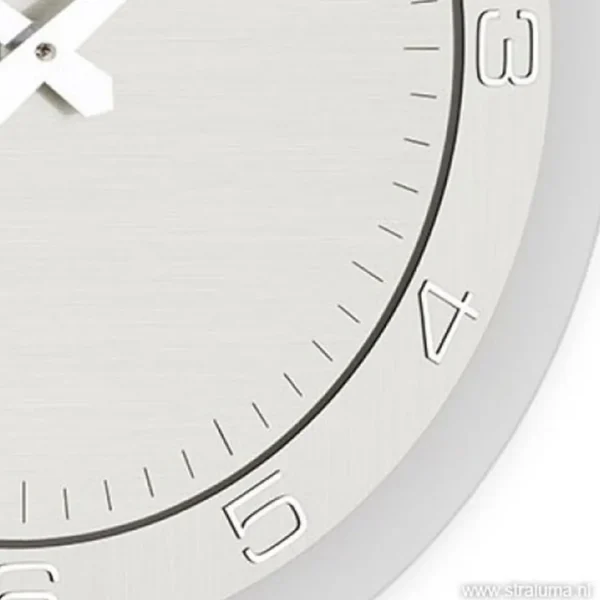 moderne_wandklok_rond_rvs_2.webp Discount Straluma Moderne wandklok rond RVS keuken/kantoor