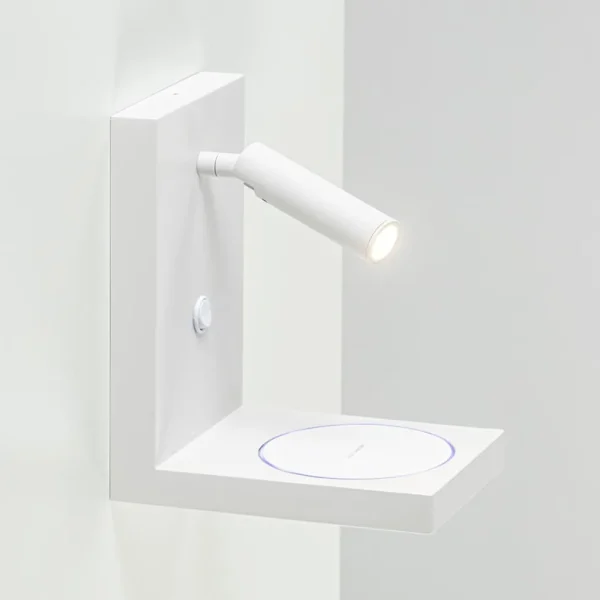 moderne_wandlamp_wit_incl_1.webp New Straluma Moderne wandlamp wit inclusief LED en fast charger