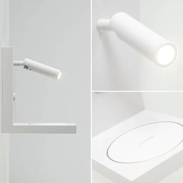moderne_wandlamp_wit_incl_2.webp New Straluma Moderne wandlamp wit inclusief LED en fast charger