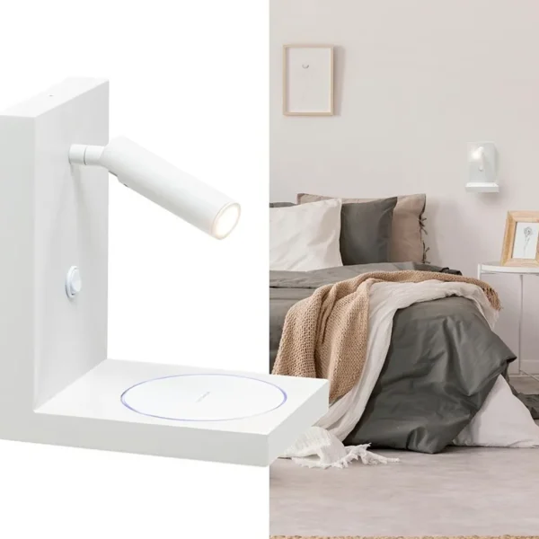 moderne_wandlamp_wit_incl_4.webp New Straluma Moderne wandlamp wit inclusief LED en fast charger