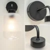 moderne_wandlamp_zwart_me_2-1.webp Discount Straluma Moderne wandlamp zwart met helder/mat glas