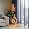 Flash Sale Straluma Naturel houten tafel/vloerlamp kegel met zwart