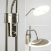 Best Sale Straluma Nikkel vloerlamp met LED uplighter en leeslamp