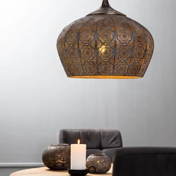 oosterse_hanglamp_emine_b_4.webp Best Sale Straluma Oosterse hanglamp Emine bruin/goud metaal