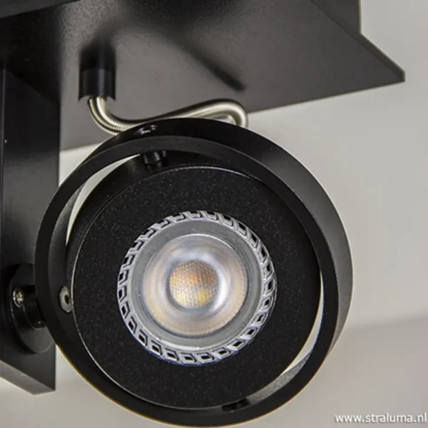 Best Straluma Opbouwspot balk zwart 2-lichts gu10 incl