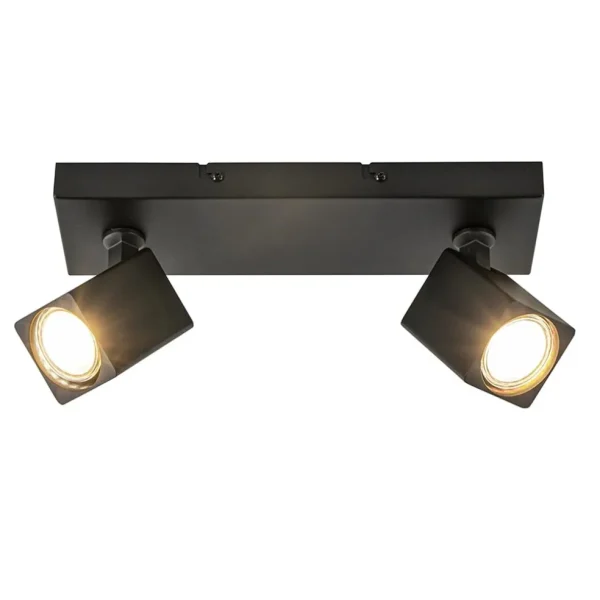 opbouwspot_lichts_balk_zw_1.webp Sale Straluma Opbouwspot 2-lichts balk zwart