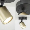 opbouwspot_lichts_zwartgo_2.webp Discount Straluma Opbouwspot 1-lichts zwart/goud GU10