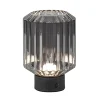 Fashion Straluma Oplaadbare LED tafellamp op batterij titanium/zwart