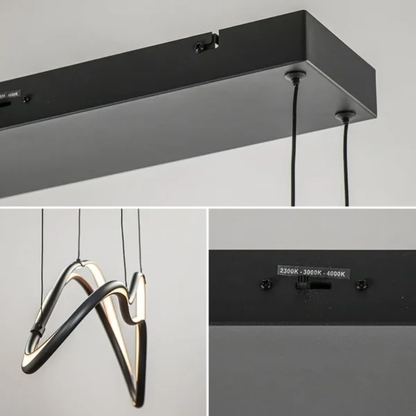 Outlet Straluma Organische LED hanglamp zwart dimbaar