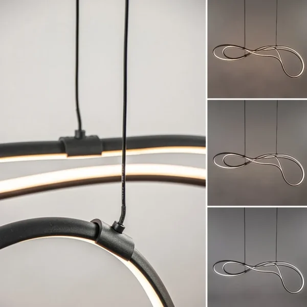 Outlet Straluma Organische LED hanglamp zwart dimbaar