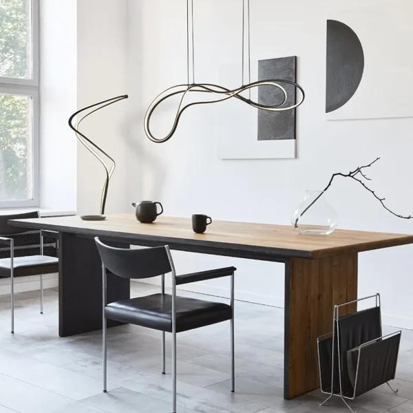 Outlet Straluma Organische LED hanglamp zwart dimbaar