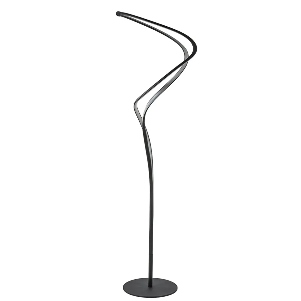 Outlet Straluma Organische vloerlamp zwart met dimbaar LED