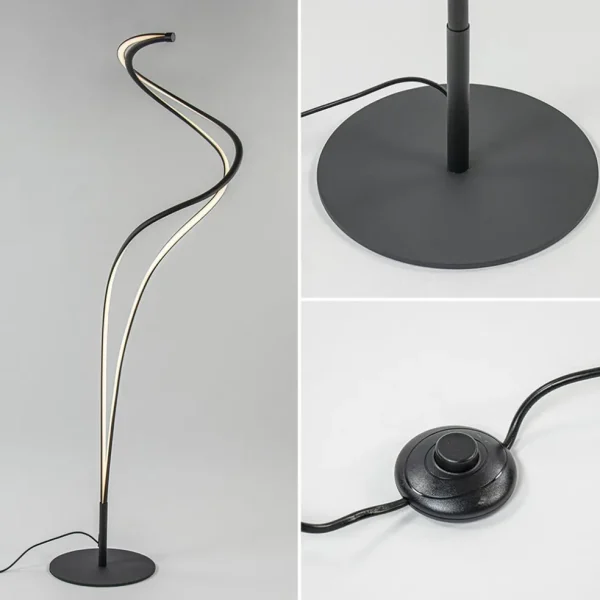organische_vloerlamp_zwar_3.webp Outlet Straluma Organische vloerlamp zwart met dimbaar LED