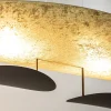 ovale_design_led_hanglamp_2.webp Outlet Straluma Ovale design LED hanglamp goldleaf met zwart