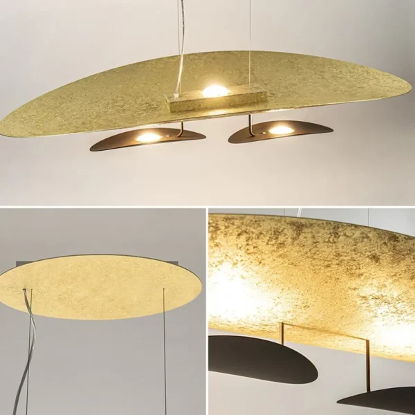 ovale_design_led_hanglamp_3.webp Outlet Straluma Ovale design LED hanglamp goldleaf met zwart