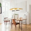 ovale_design_led_hanglamp_4.webp Outlet Straluma Ovale design LED hanglamp goldleaf met zwart