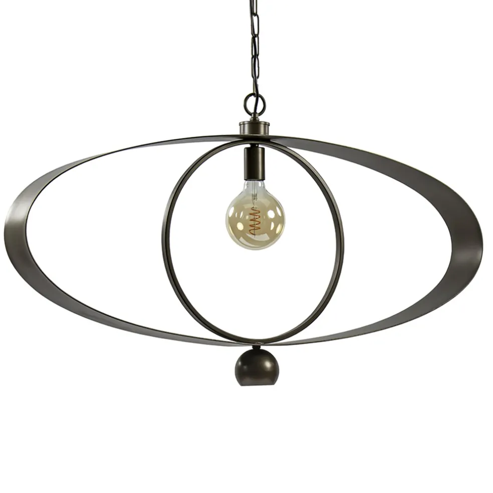 ovale_hanglamp_brons_meta_0.webp Sale Straluma Ovale hanglamp brons metaal E27 + GU10