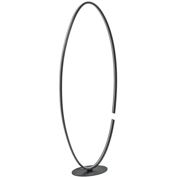 ovale_led_vloerlamp_zwart_0.webp Clearance Straluma Ovale LED vloerlamp zwart inclusief dimmer