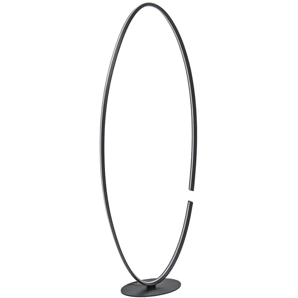 ovale_led_vloerlamp_zwart_0.webp Clearance Straluma Ovale LED vloerlamp zwart inclusief dimmer