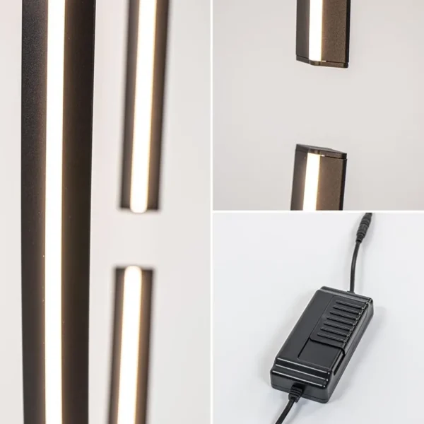 ovale_led_vloerlamp_zwart_3.webp Clearance Straluma Ovale LED vloerlamp zwart inclusief dimmer
