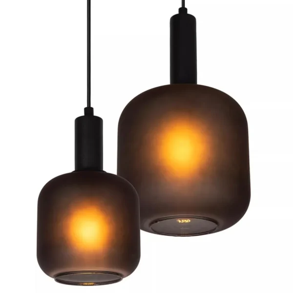 ovale_lichts_hanglamp_zwa_2.webp Shop Straluma Ovale 4-lichts hanglamp zwart met mat zwart glas