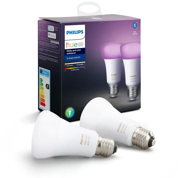 philips_hue_e_pack_color__1.webp Flash Sale Straluma Philips Hue e27 2-pack color ambiance