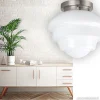 plafondl_nikkel_wit_glas__4.webp Best Sale Straluma Plafondl. nikkel wit glas, keuken-hal