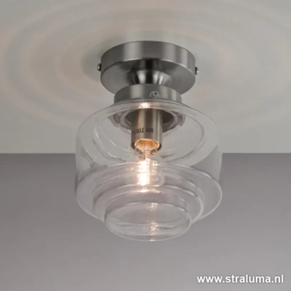 Sale Straluma Plafondlamp Art Deco klein helder glas