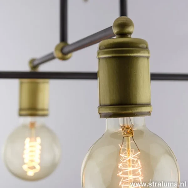 plafondlamp_basic_l_e_zwa_1.webp Best Sale Straluma *Plafondlamp basic 4L e27 zwart/brons