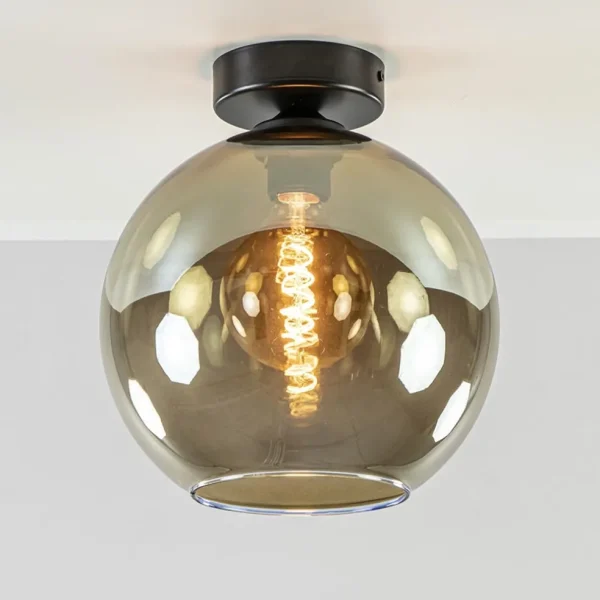 plafondlamp_bella_zwartsm_1.webp Online Straluma Plafondlamp Bella zwart+smoke glas 25cm