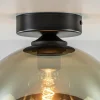 plafondlamp_bella_zwartsm_2.webp Online Straluma Plafondlamp Bella zwart+smoke glas 25cm