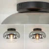 Discount Straluma Plafondlamp Bellini zwart/smoke gradient glas
