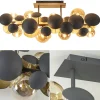 Discount Straluma Plafondlamp Bubble 8l 76cm amber/grijs