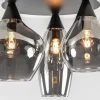 Outlet Straluma Plafondlamp Cambio 3L zwart + smoke glas