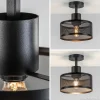 Hot Straluma Plafondlamp cilinder geperforeerd zwart