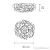 Hot Straluma Plafondlamp Clizia 53cm fumé