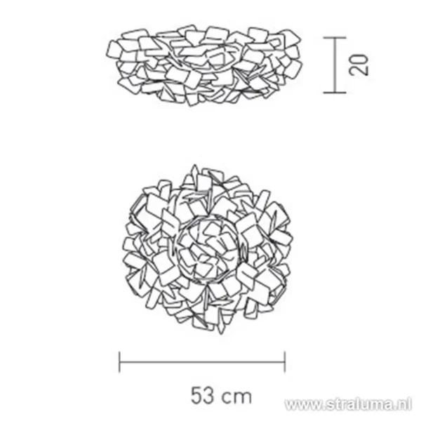 Hot Straluma Plafondlamp Clizia 53cm fumé