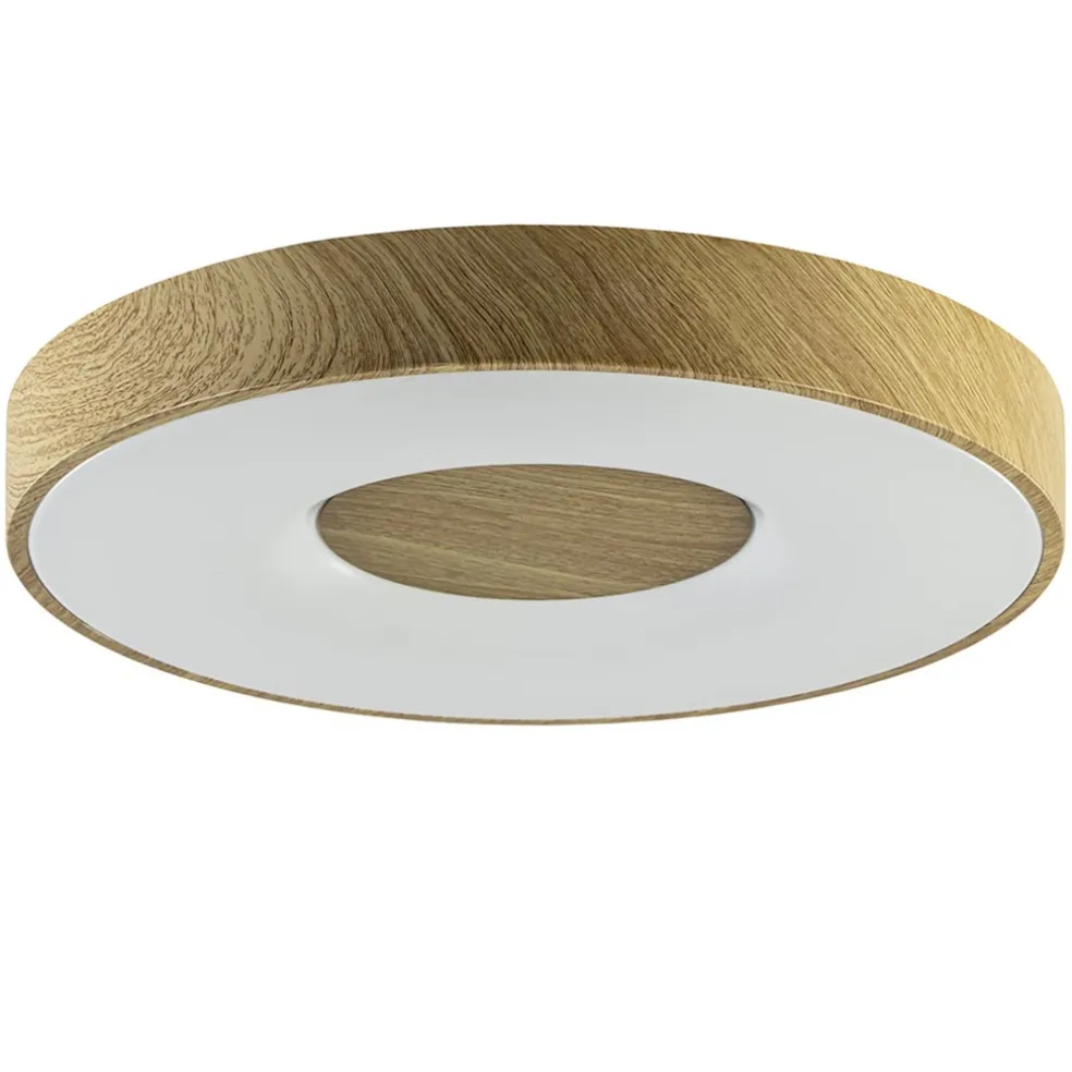plafondlamp_coin__hout__r_0.webp Best Sale Straluma Plafondlamp Coin 50 hout + remote CCT