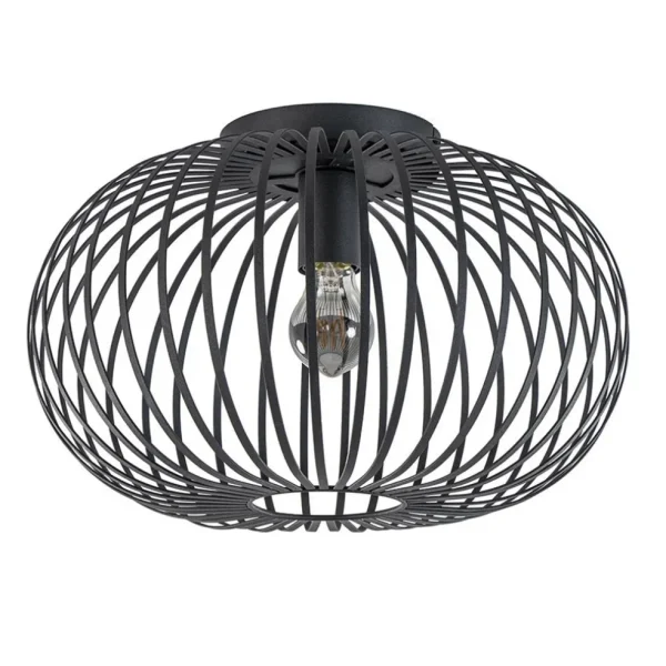 plafondlamp_donut_draad_z_0.webp Discount Straluma Plafondlamp donut draad zwart 40cm