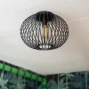 plafondlamp_donut_draad_z_4.webp Discount Straluma Plafondlamp donut draad zwart 40cm