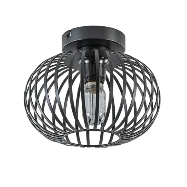 Cheap Straluma Plafondlamp donut klein draad zwart 25cm