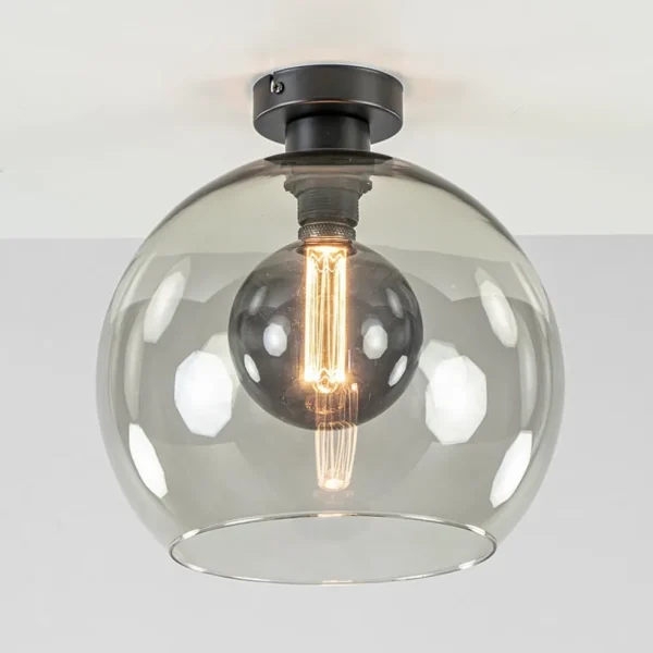 plafondlamp_globe_smoke_g_1.webp Discount Straluma Plafondlamp globe smoke glas 30cm