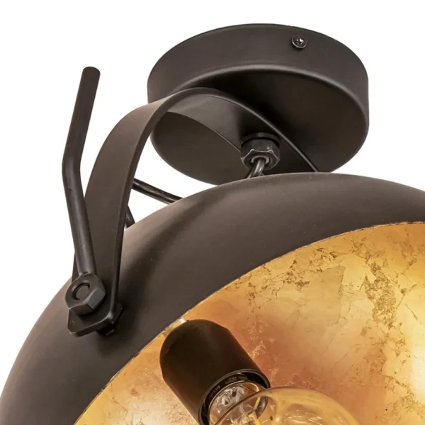 plafondlamp_koepel__cm_gu_3.webp Clearance Straluma Plafondlamp koepel 30 cm gunmetal/goldleaf