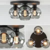 plafondlamp_l_zwart_bolgl_2.webp Best Sale Straluma Plafondlamp 3L zwart bolglas smoke