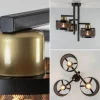 plafondlamp_l_zwartgoud_c_2.webp Discount Straluma Plafondlamp 3L zwart/goud cilinder geperforeerd