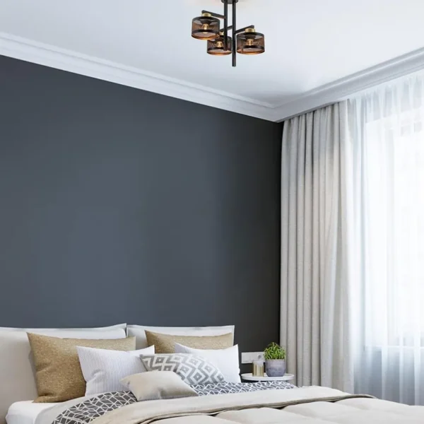 plafondlamp_l_zwartgoud_c_4.webp Discount Straluma Plafondlamp 3L zwart/goud cilinder geperforeerd